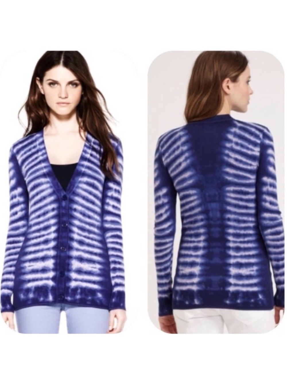 Tory Burch Tiger Tie Dye Pat Cardigan